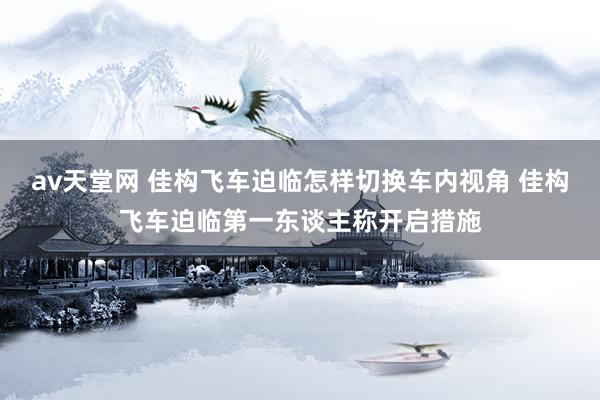 av天堂网 佳构飞车迫临怎样切换车内视角 佳构飞车迫临第一东谈主称开启措施